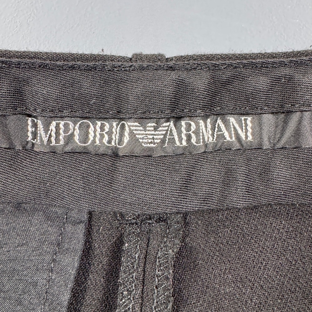 Emporio Armani Mens‎ Size 40 Black Wool Blend Dress Pants Size 40 - Picture 8 of 10